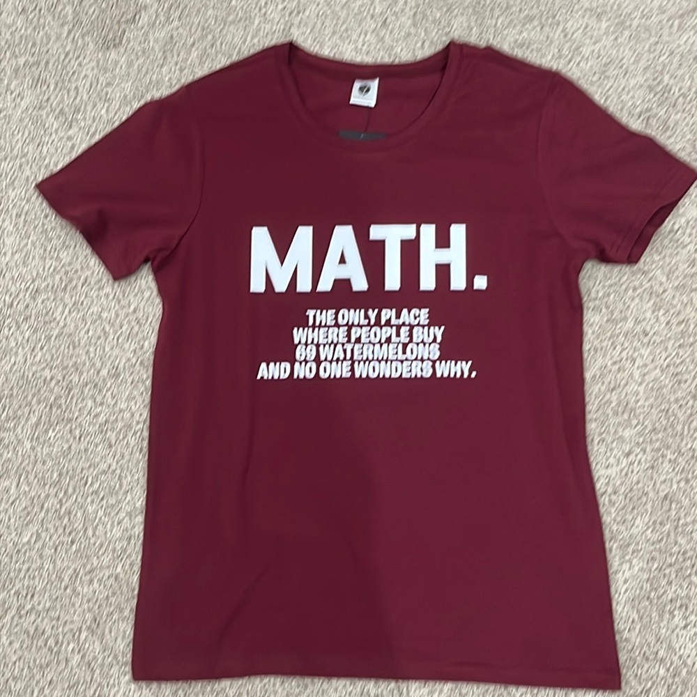 Funny Maroon Math T-Shirt